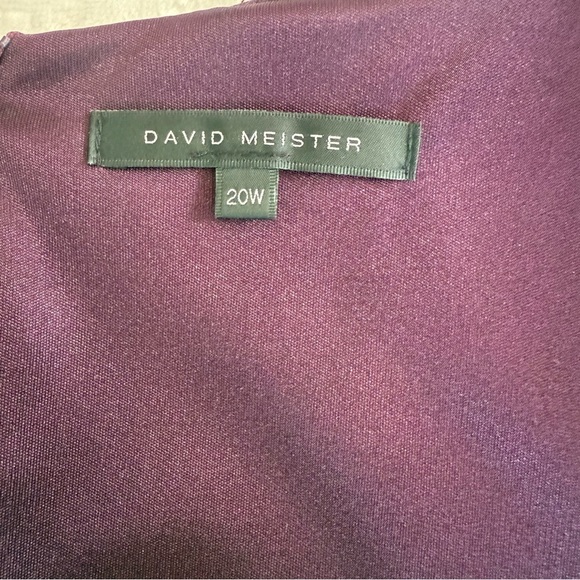 David Meister Plus Size Plum Embellished Sheath Dress - Picture 4 of 7